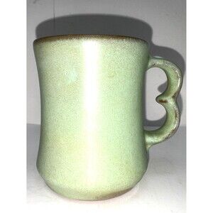 Frankoma Double Trigger Finger Blue Gray Coffee Mug Pottery C9